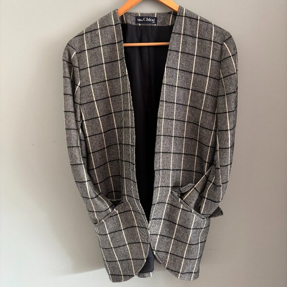 Vintage Miss Chloe Plaid Blazer - Picture 1 of 10